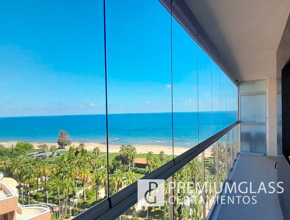 Cortinas de cristal.