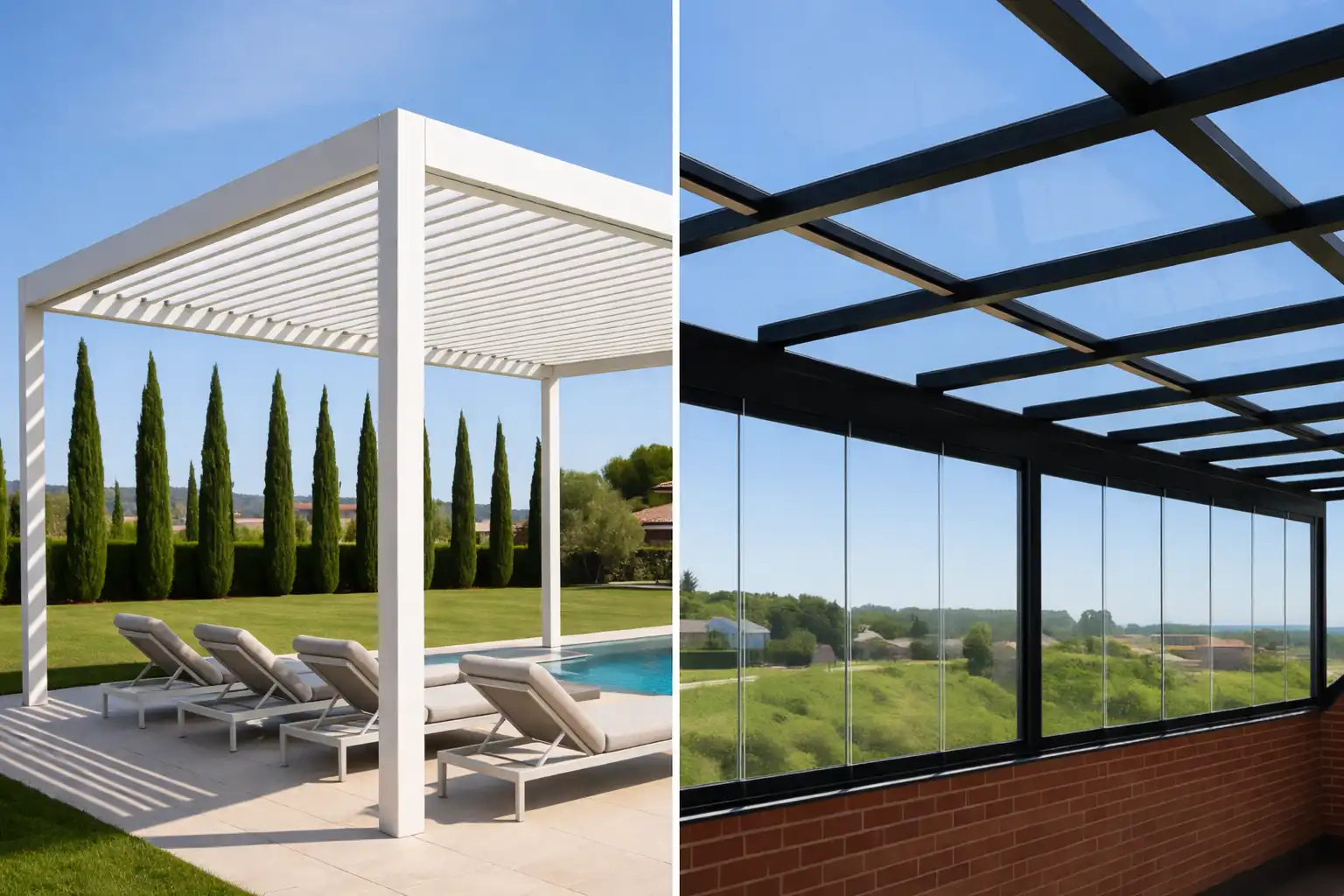 pérgola bioclimática vs techos móviles terrazas